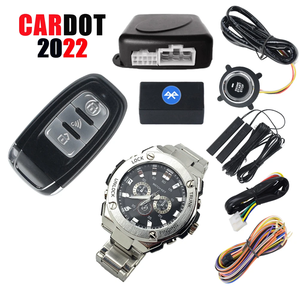 Cardot Free Shipping Remote Start Push Button Start LCD Smart Key Fob Remote Auto Central Lock Car Alarm For Russian Brazil Cars glow plugs Spark Plugs & Ignition Systems