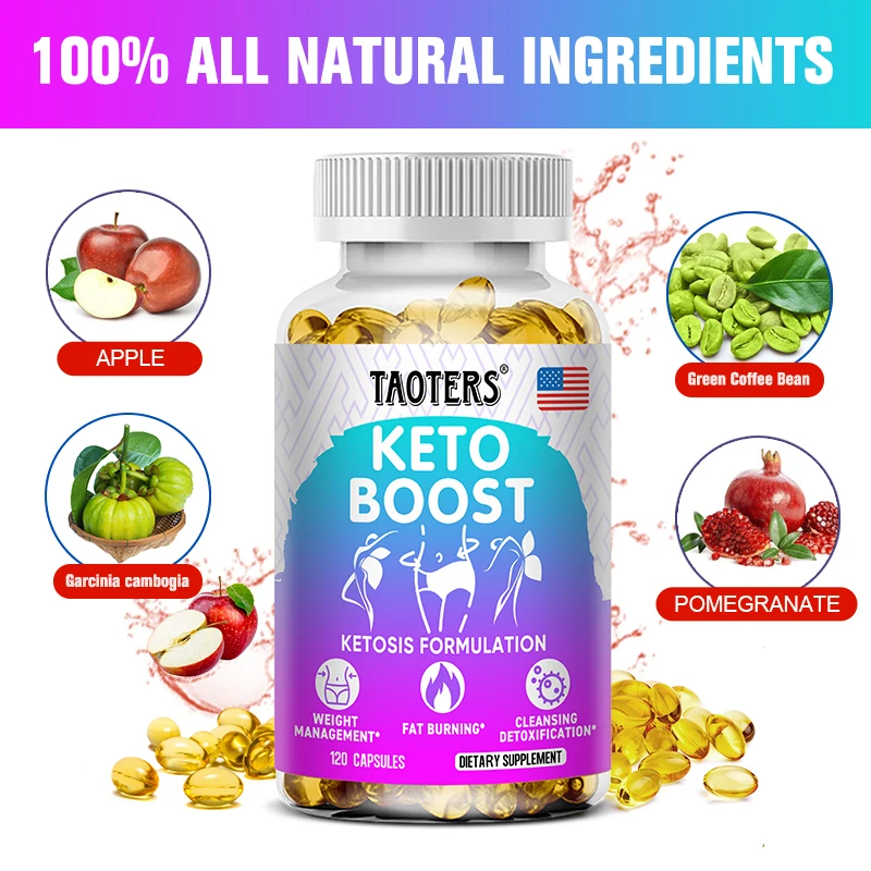 KETO Capsules &ndash; Apple Cider Vinegar Extract, Focus, Fat Burning, Weight Control, Detoxification and Cleansing