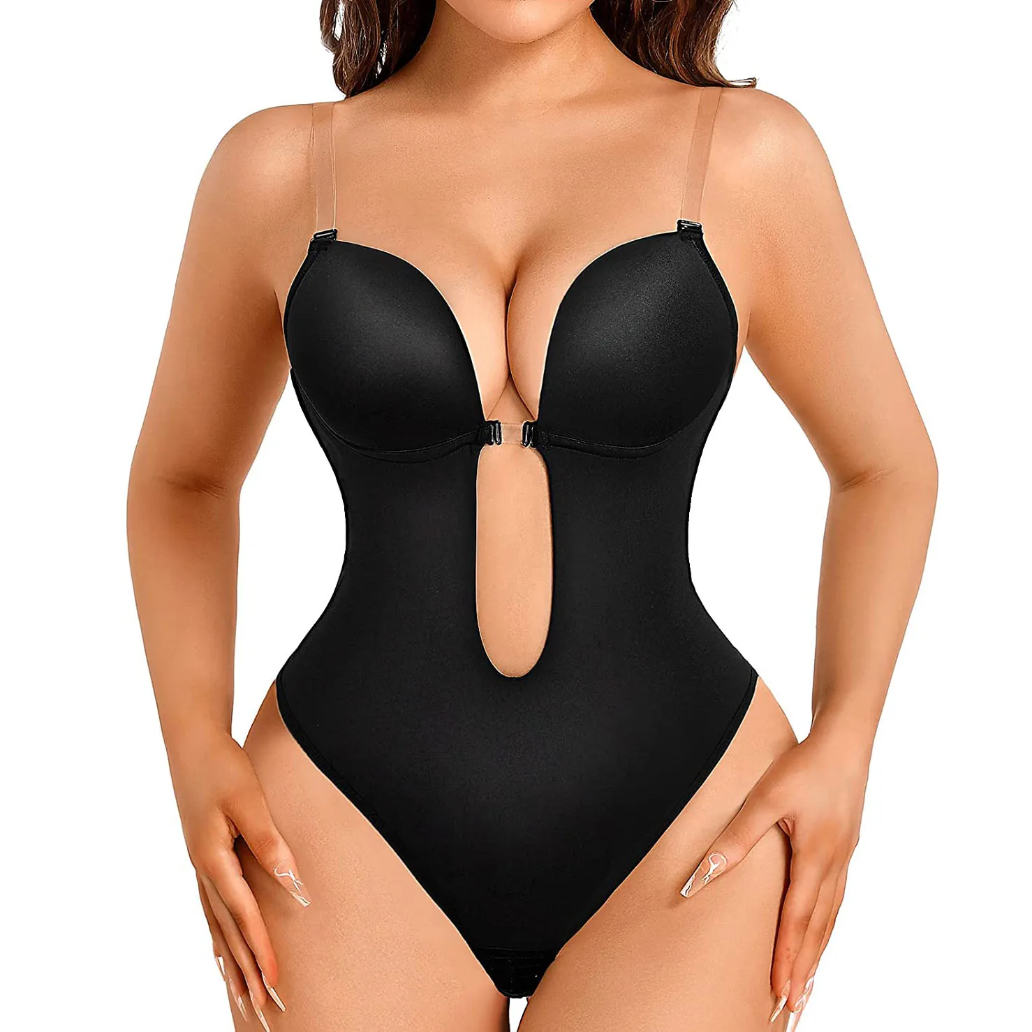 Body Shaper Backless Bra Shapewear Women Invisible Shaper Plunge Thong  Bodysuit Slimming Underwear For Wedding Party Club Daily - Shapers -  AliExpress