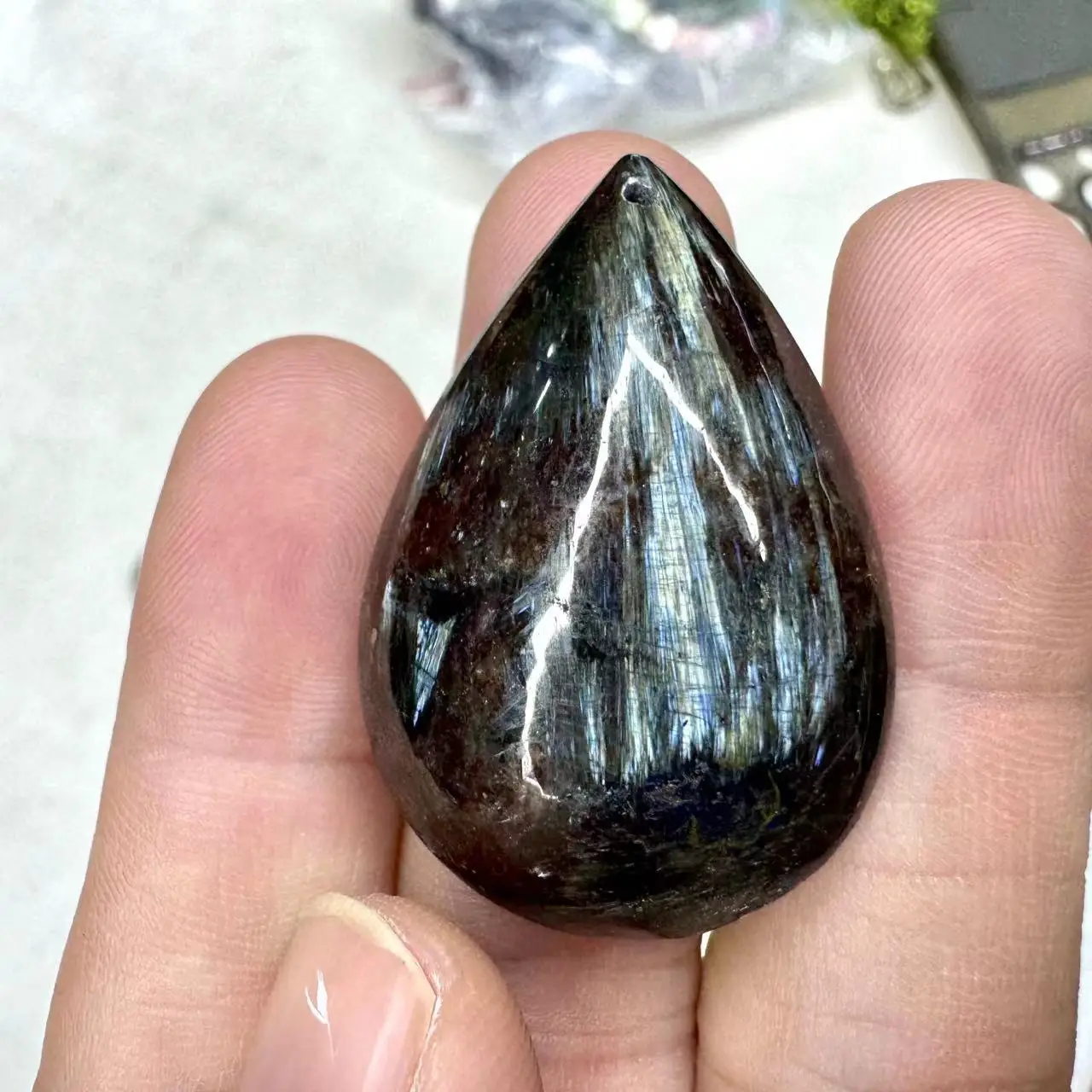 Натуральный арфведолит астрофиллитный камень, подвеска hornblenda Glaucophane, ювелирные изделия для мужчин и женщин для подарка, оптовая продажа!