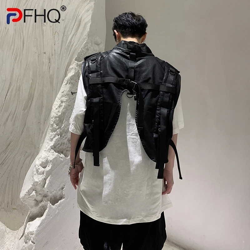 

PFHQ High Quality Personality Original Niche Design Men's Casual Sleeveless Vest 2023 Trendy Street Wear Tops Waistcoat Stylish