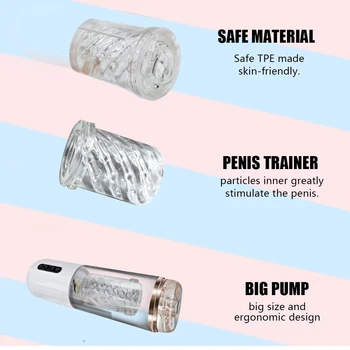 Male Automatic Sucking Telescopic Rotating Masturbator Cup Sex Toys For Men Real Vaginal Suction Pocket Blowjob Adult Product 6