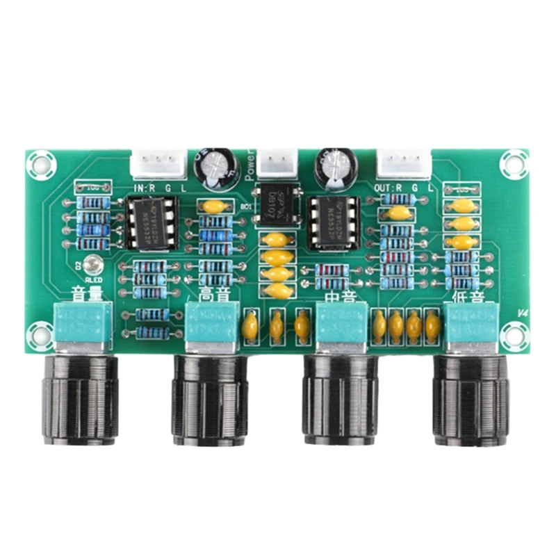 

XH-A901 NE5532 12-24V Tone Board Preamp With Treble Bass Volume Adjustment Amplifier Tone Controller For Amplifier Board