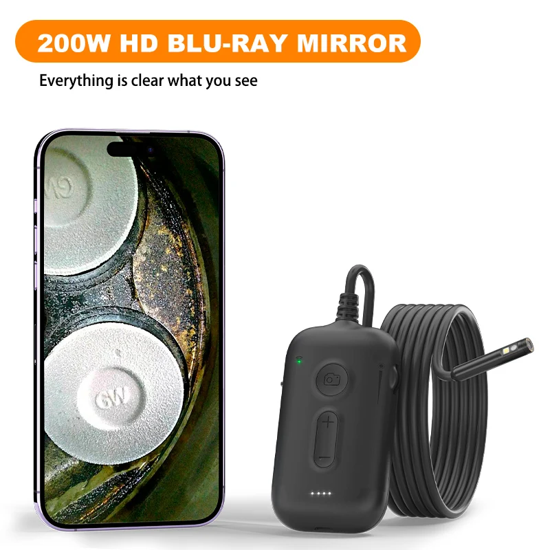 WiFi Industrial Endoscope Camera HD1080P Dual&Triple Lens Waterproof Rigid Cable Piping Camera Inspection Sewer Car Borescope 5