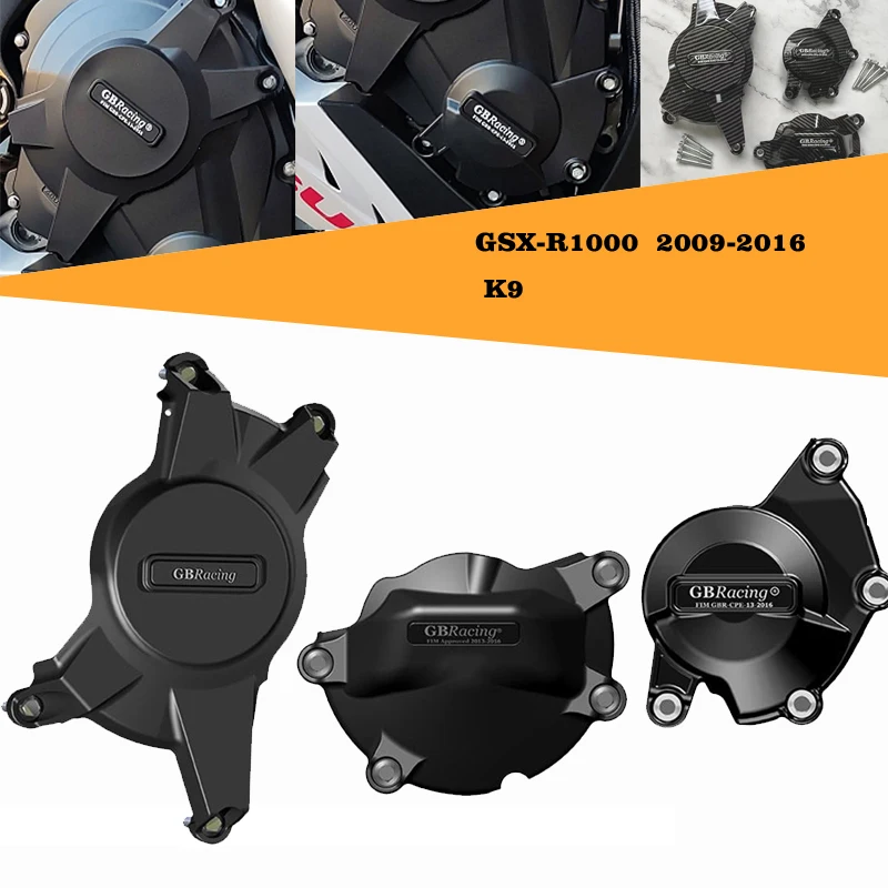 

Motocross Engine Cover Protector Set for GBRacing for SUZUKI GSXR1000 GSX-R1000 2009-2016 K9