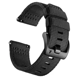 22mm Nylon Wristband - Durable Strap for Men’s Smartwatch Accessories (Black)