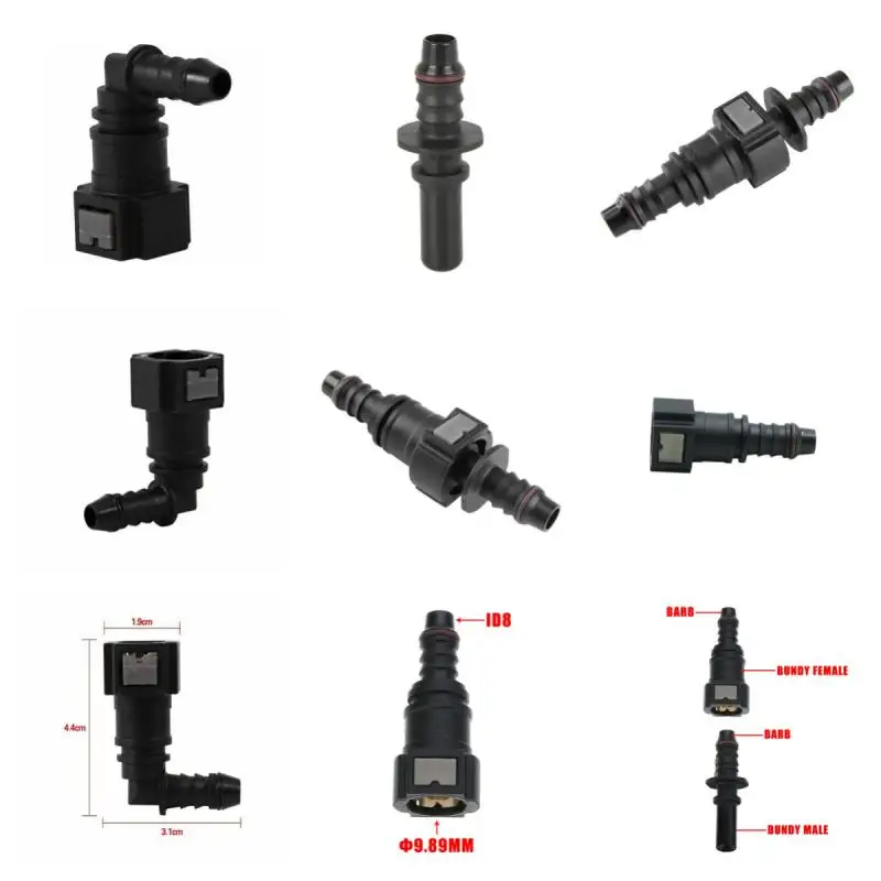 Fuel Line Coupler Car Fuel Line Quick Connector ID6 ID10 7.89/9.89/11.80 Rubber Hose Coupler Quick Release Connector Oil Pipe Connect Car Tools