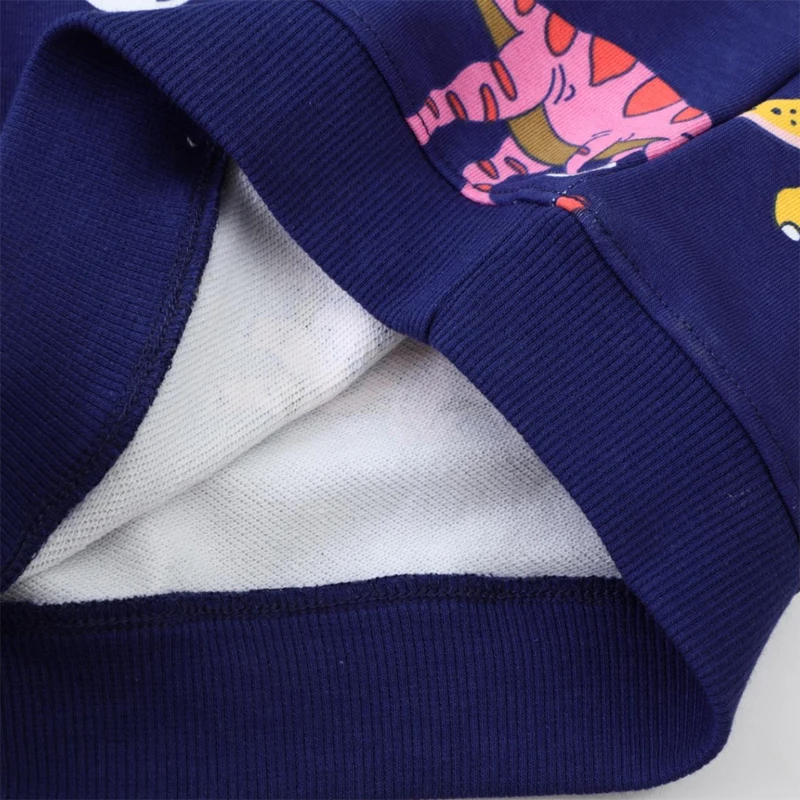 2025 Autumn Baby Boys Sweatshirt Spring Children’s Clothing Cotton Cartoon Dinosaurs Toddler Kids Clothes 2-7 year