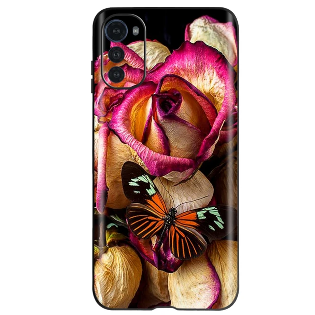 Custodia Per Motorola Moto E32/E32s Kwmobile - Cover In Silicone TPU Con Cordino E Design Fiori Di Ciliegio - Foto 11