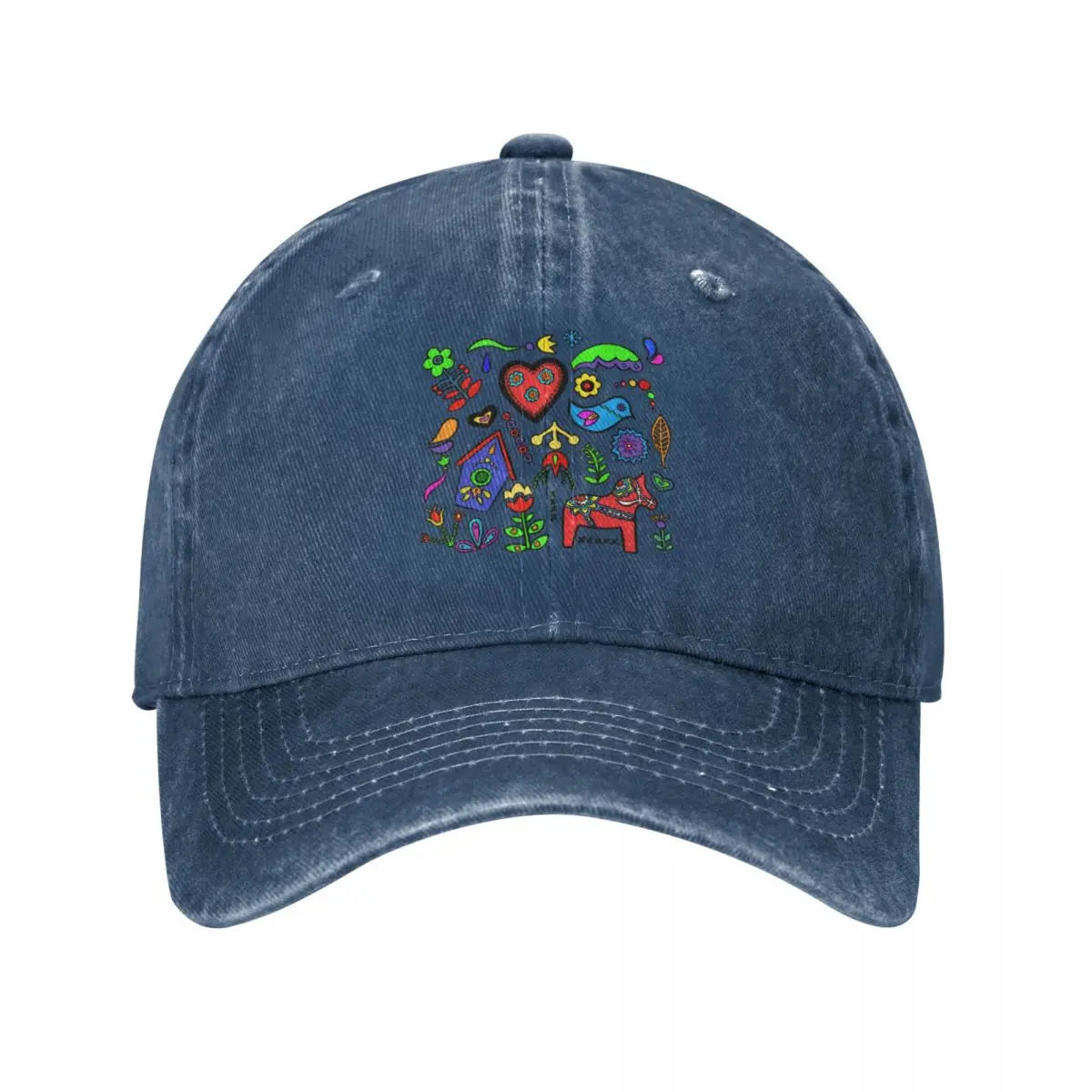

Swedish Folk Art Baseball Cap Gentleman Hat Golf Hat Hat Women Men'S