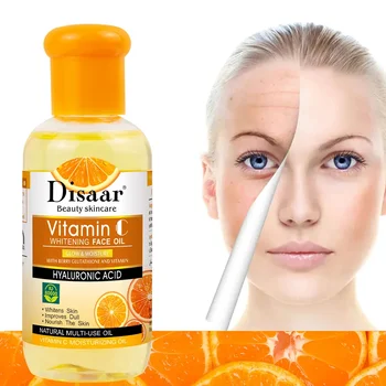Disaar Vitamin C Face Care Oil Massage Soothing Tighten Moisturize Skin Multi-use Whitens Skin Improve Dull Skincare Oil