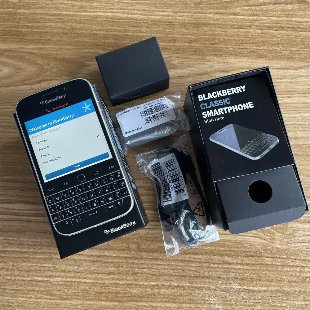Original BlackBerry Q20 Classic 4G LTE Mobile Cell Phone WIFI 16G ROM BlackBerryOS Arabic QWERTY Keyboard Unlocked Smartphone 5