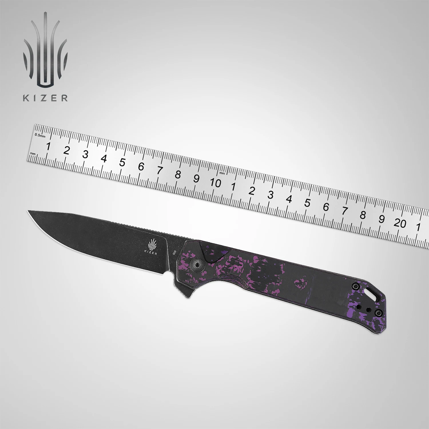 

Kizer Folding Pocket Knife Ki4458.2BA1/2BA3/2BA4 New Raffir/Fatcarbon Handle with S35VN/20CV Steel Blade EDC Knife