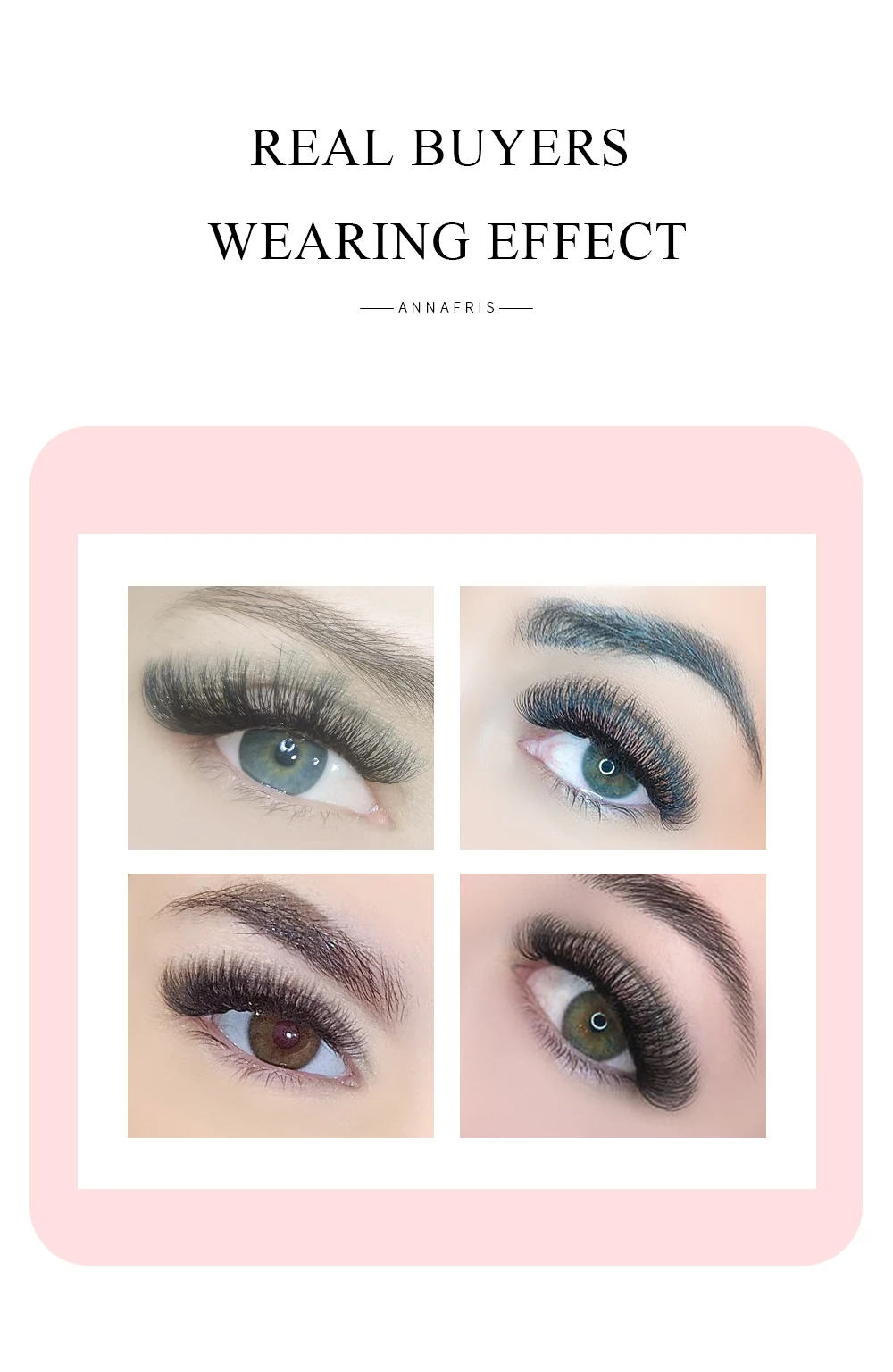ANNAFRIS Vorgefertigter Fächer 3d/4d/5d/6d Langer Stiel Vorgefertigte russische Volumen-Wimpernverlängerungen Faux Mink Einzelwimpern Cilios – Detail 8