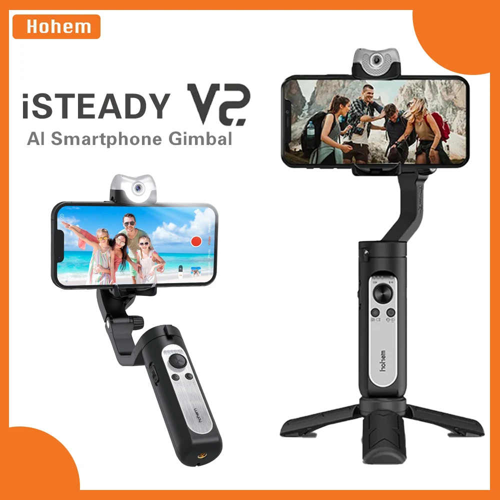 

Стабилизатор для телефона iSteady V2S с тремя осями, с заполняющим светом и датчиком слежения ии, электронный стабилизатор с шарнирным замком для телефона Xiaomi