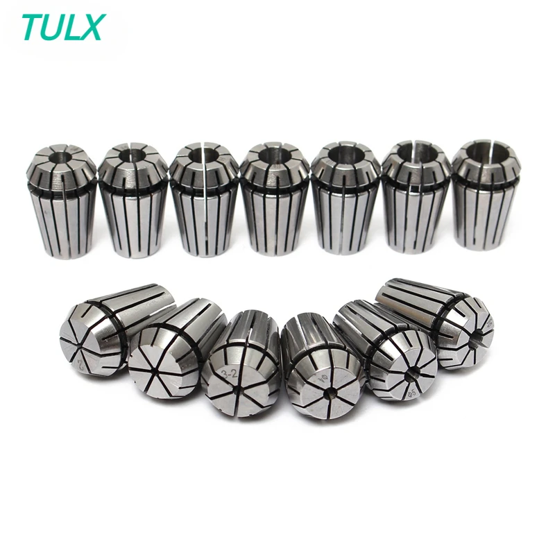 

TULX ER11 ER16 ER20 1/4MM 6.35MM 1/8MM 3.175MM 0.008Spring Collet High Precision Collet Set For CNC Engraving Machine Lathe Tool