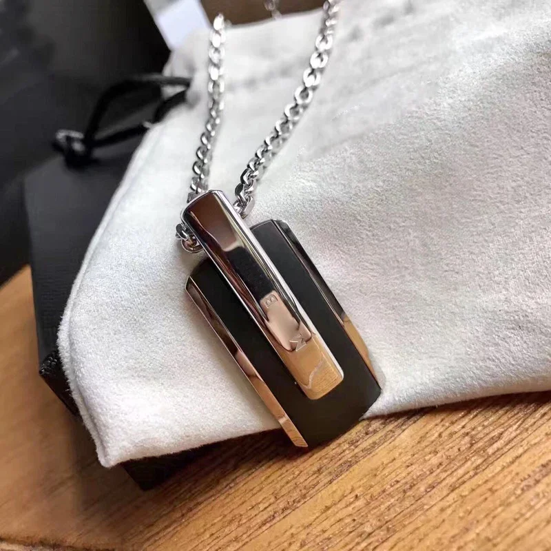 LJ2 MB Necklace Classic Military Brand Design Stainless Steel Masculine and atmospheric luxury jewelry with box set