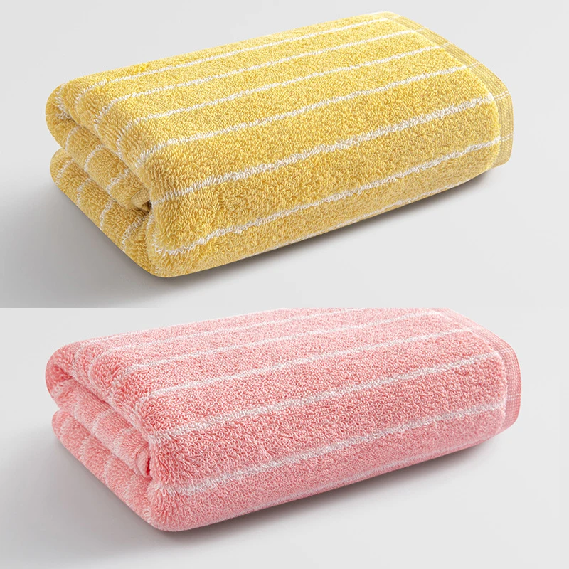 70x140cm Adult 2 Bath Towel 2 34x74cm Kids Hand Towel Cotton Super Absorbent Striped Blue Bathroom Towels Set Bath Towels Cotton Towel
