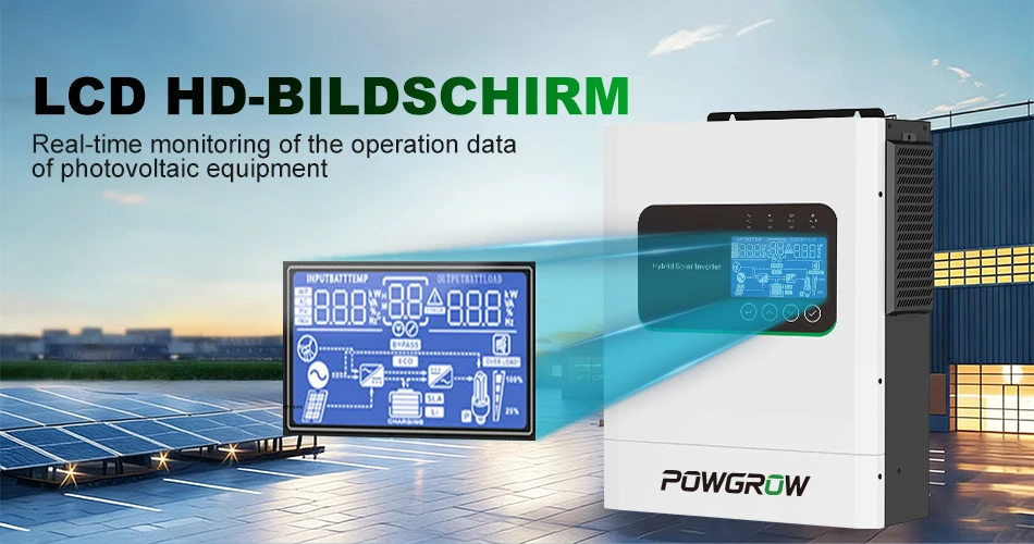 POWGROW 5KW 24V Netzunabhängiger Solar-Wechselrichter 160A MPPT Solarladegerät 230VAC Wechselrichter PV-Eingang 500VDC mit Doppelausgang Inklusive WLAN – Detail 6