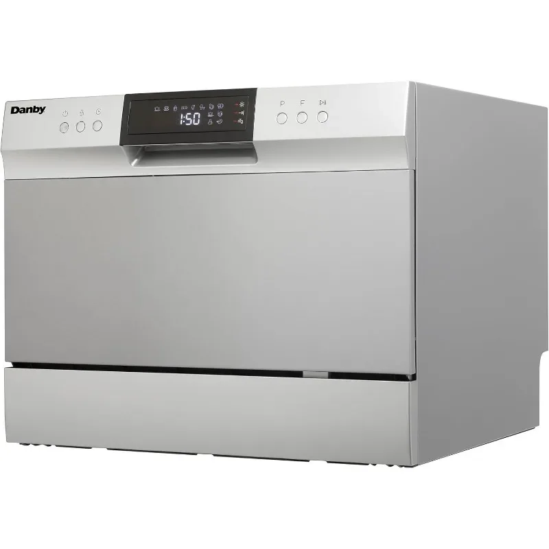Danby DDW631SDB Countertop Dishwasher with 6 place Settings and Silverware Basket, LED Display, Energy Star