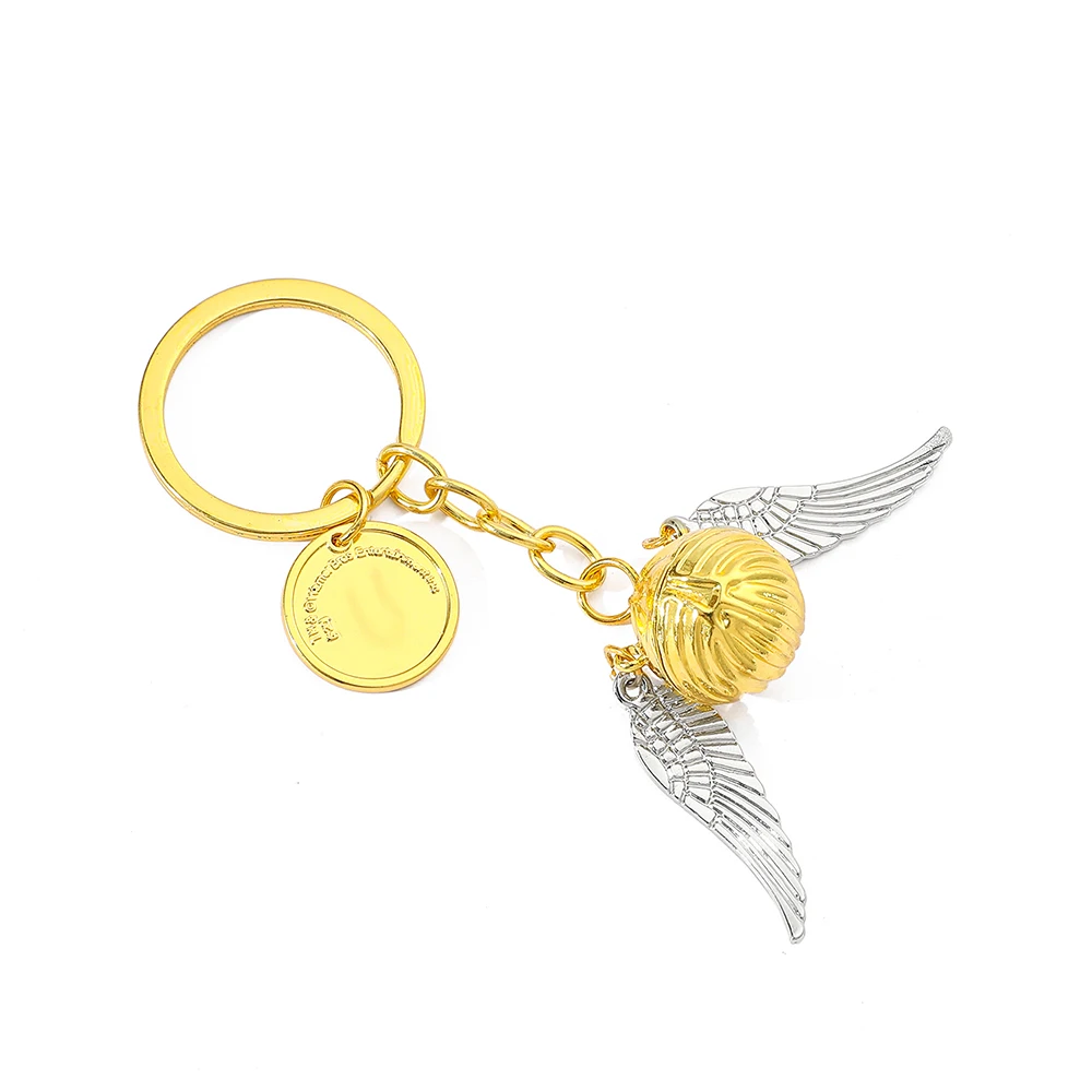 Key Chains Key Chain Accessories Movie Harri Potter Golden Snitch Pendant Keychain Boys Girl for Backpack Jewelry Gift