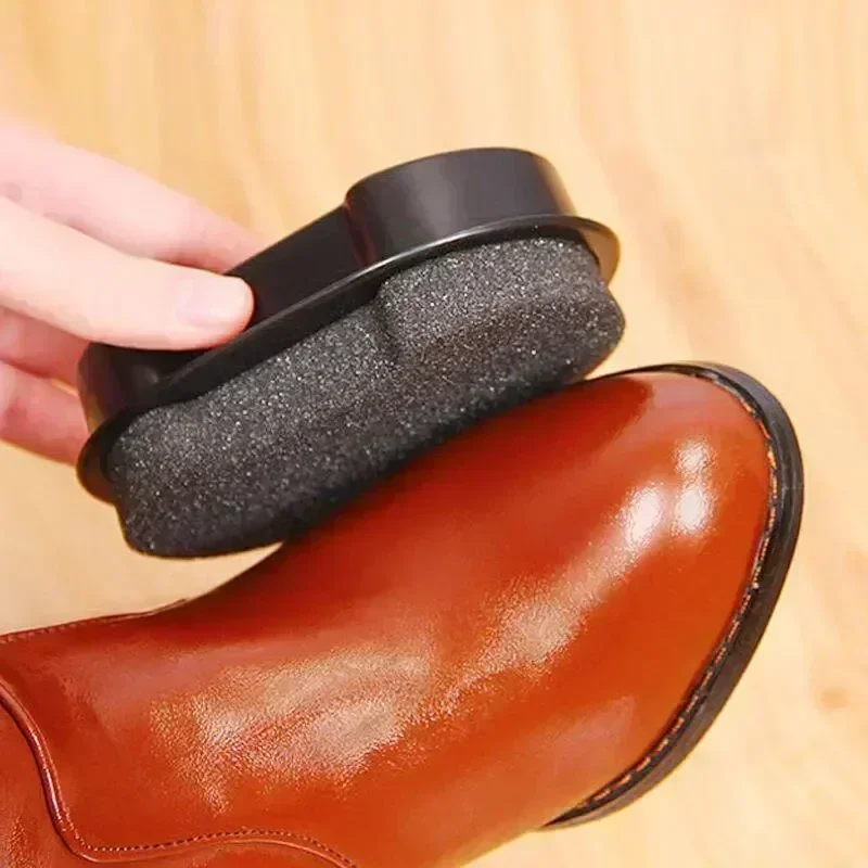 Quick Polish Double-sided Leather Shoe Brush Polish Brush Shoe Maintenance Brightening Cleaning Duster Sponge Wipe Colorless 5