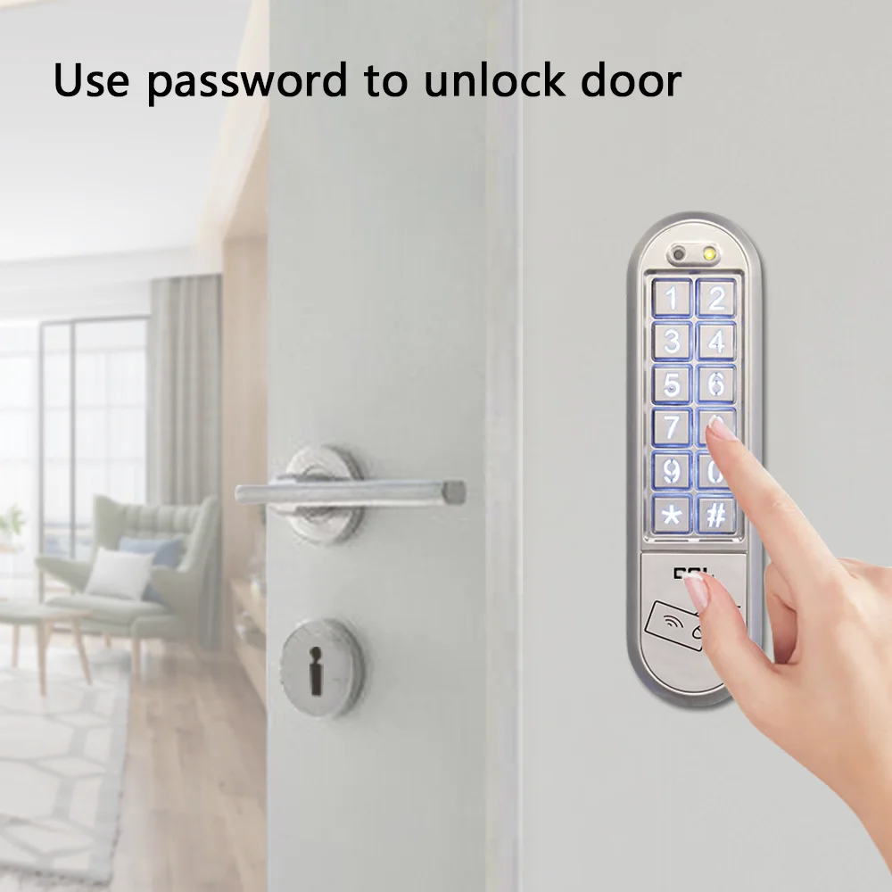 CCL RFID Standalone Access Control IP67 Waterproof Metal Keypad Mifare Card Reader Door Lock Opener Controler Watchdog Timer