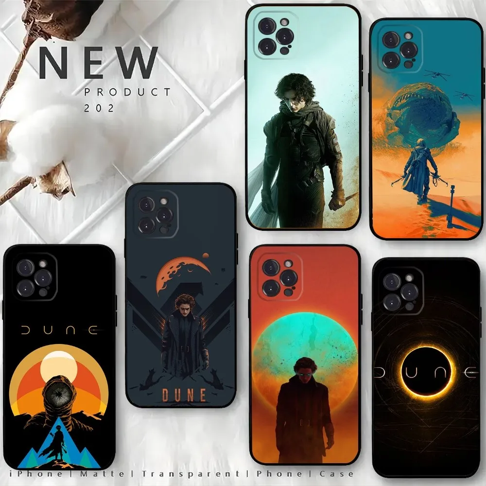 Custodia Per Telefono Movie D-Dune Per Iphone15,14,13, 12 Mini 11 Pro Xr,X,Xs,Max 6S,7,8 Plus Cover In Silicone Soft Black
