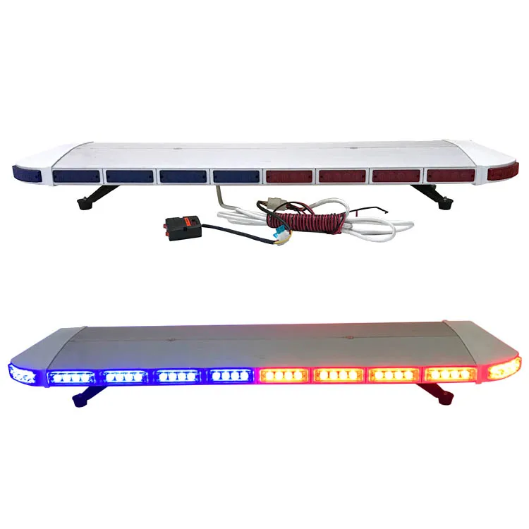 12volt 24 volt red blue amber white green light bar 88led emergency warning light