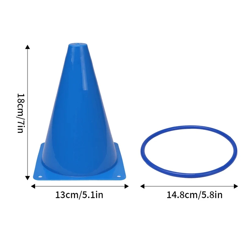 1 Set Party Games Ring Toss Game Carnival Combo Set Soft Plastic Cones Ring Toss Games Throwing Game Toy For Kid Adult 5