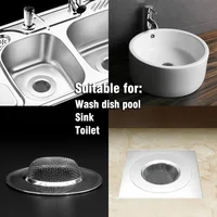 Hair Catcher Stopper Stainless Steel Bathtub Shower Drain Hole Filter Trap Metal Wire Sink Strainer Kitchen Bathroom Accessories 2