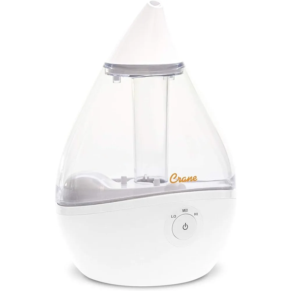 

Ultrasonic Small Air Humidifiers for Bedroom and Office, 0.5 Gallon Cool Mist Humidifier for Plants and Home,Clear and White