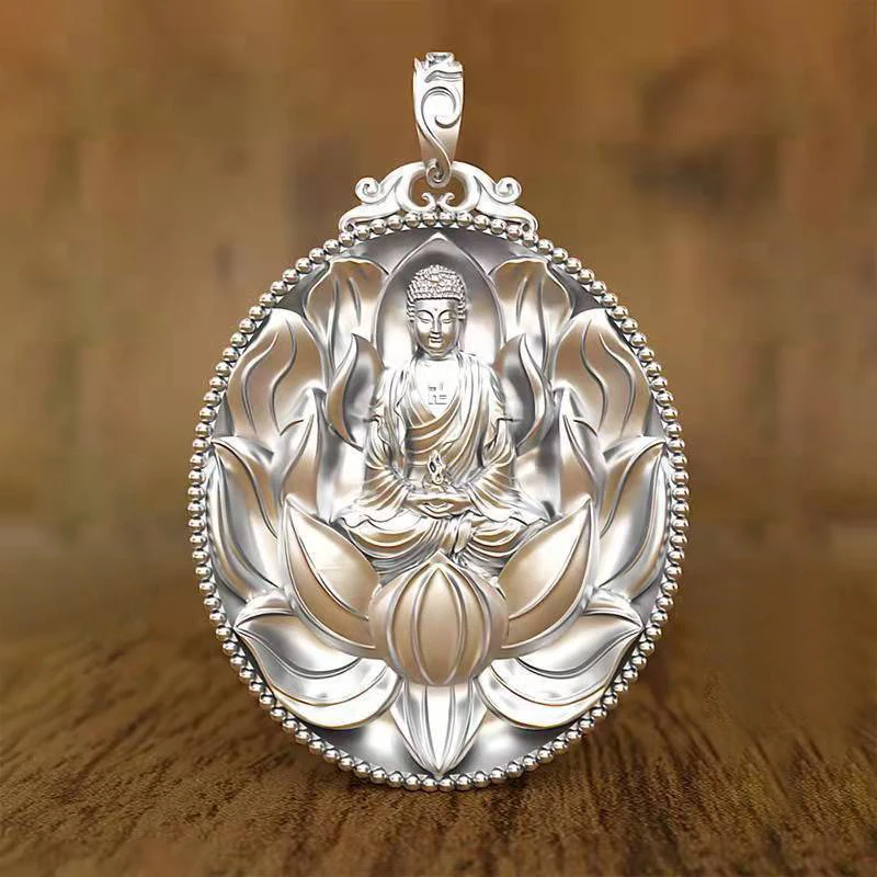 New Domineering Natal Buddha Pendant Big Day Tathagata Twelve Zodiac Sheep Monkey Patron Saint Necklace Male Accessories |