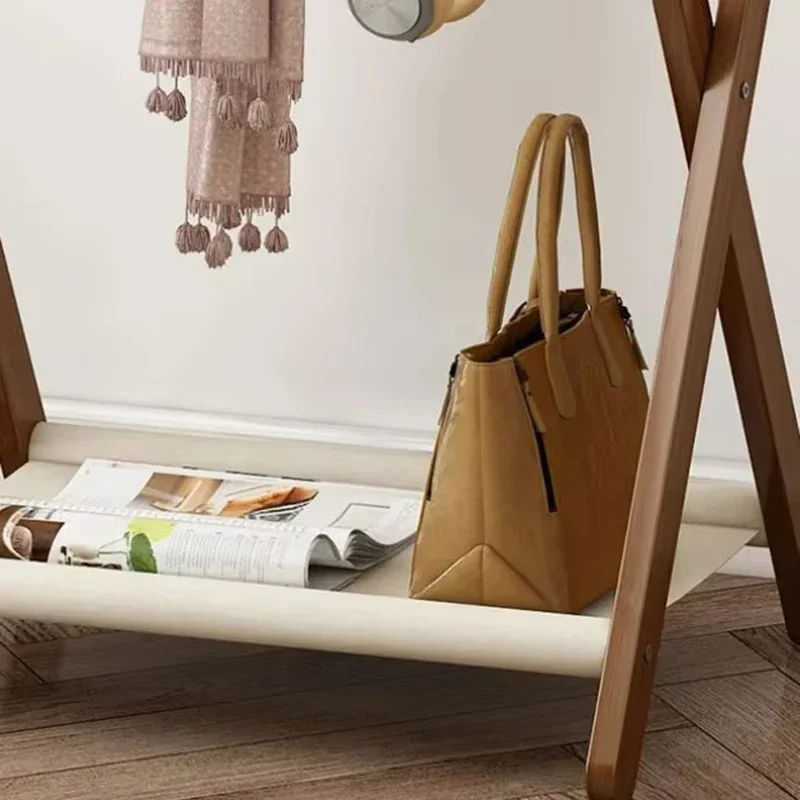 Simple Modern Coat Racks Solid Wood Bedroom Standing Dress Clothes Hangers Organizer Shelf Entrance Hall Hanger Furniture