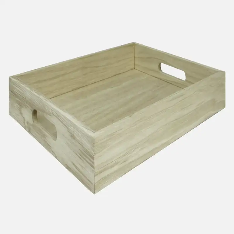 

Blonde Wood Tray, Lightwood Finish, Rectangular Tray, 16inch x 12inch x 2.5inch