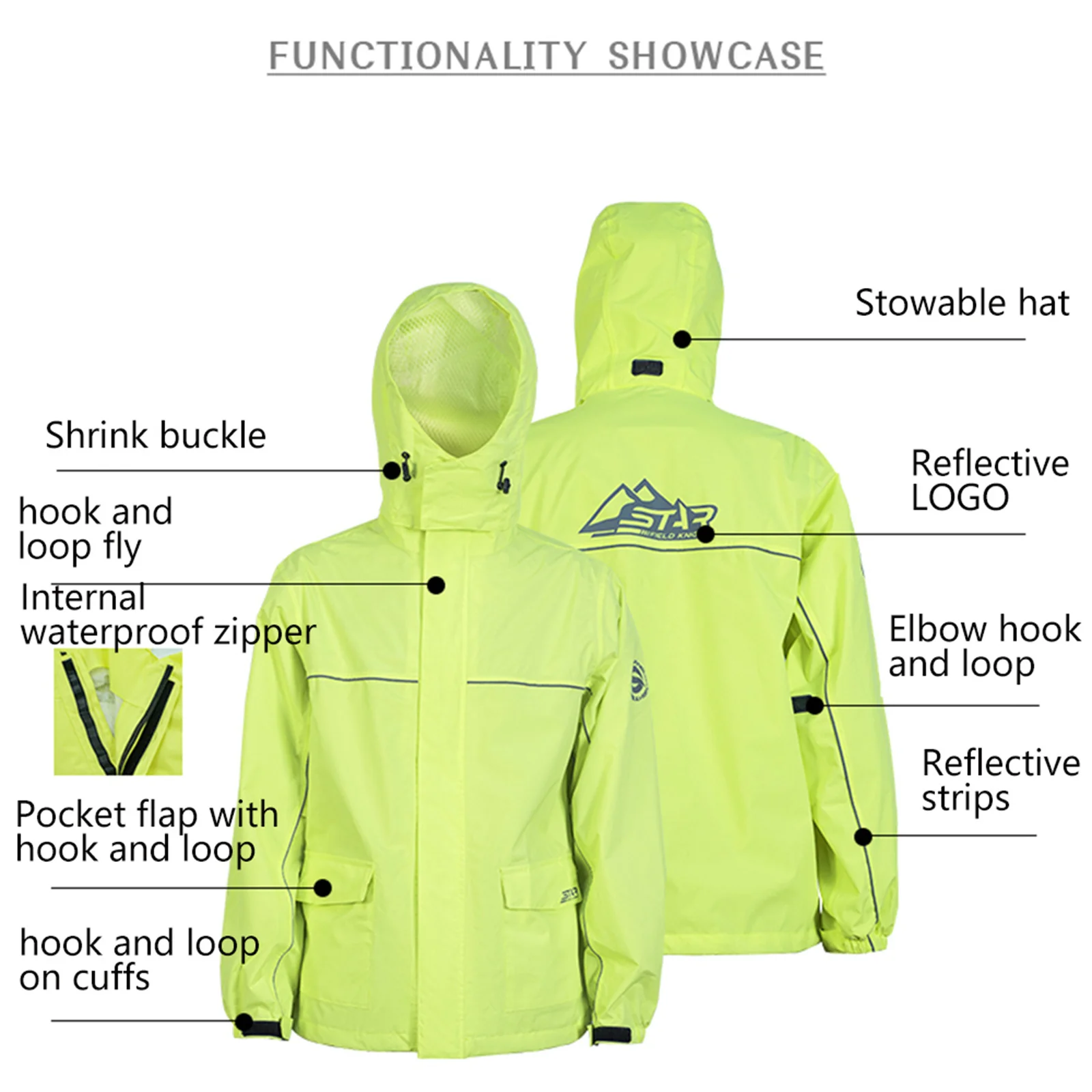 Summer Waterproof Motorcycle Split Raincoat Men Women Breathable Motocross Raincoat Reflective Motorbike Lightweight