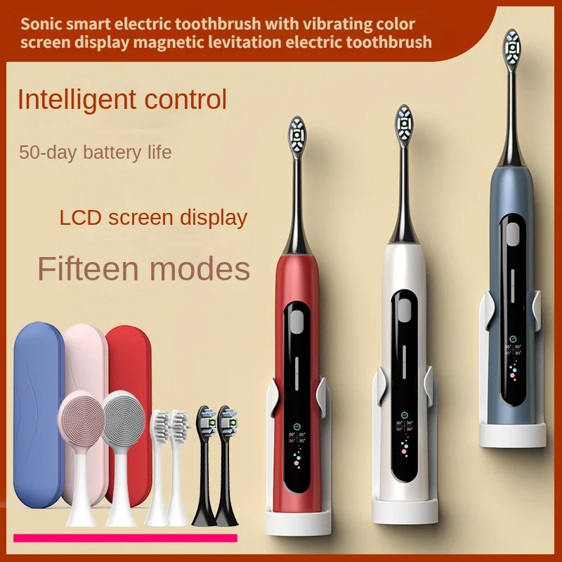 Sonic Smart Electric Toothbrush With Vibrating Color Screen Display