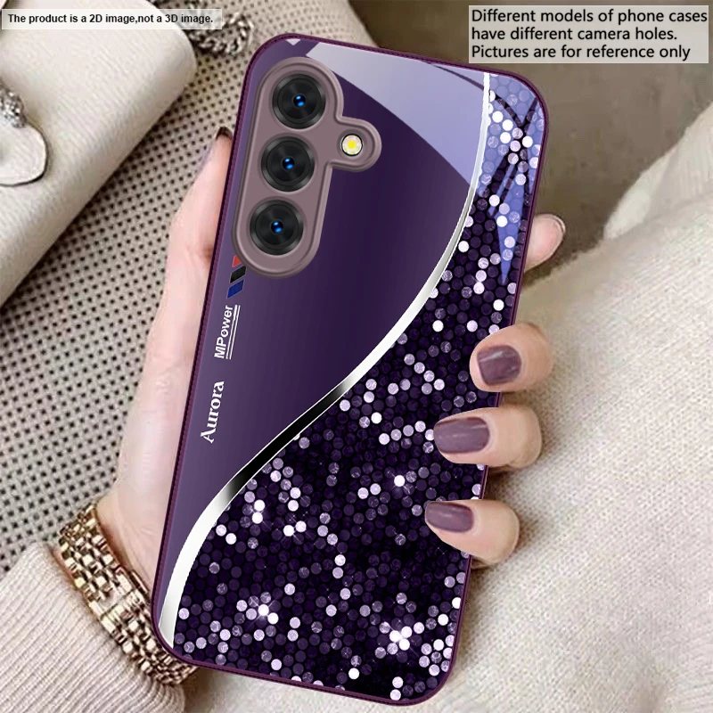 Sleek Silver Metal Curve Glass Phone Case