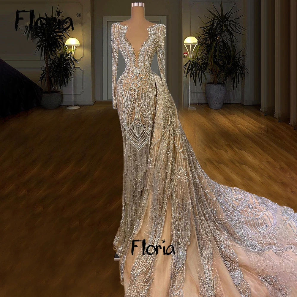 

Роскошное платье в пол с кисточками накидка на плечо для выпускного вечера прозрачные длинные вечерние платья-русалки блестящие фотообои в Дубае