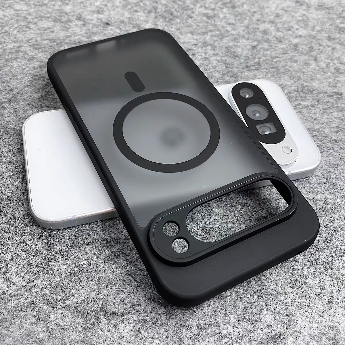 Luxury Matte Magnetic Phone Case with Translucent Cover