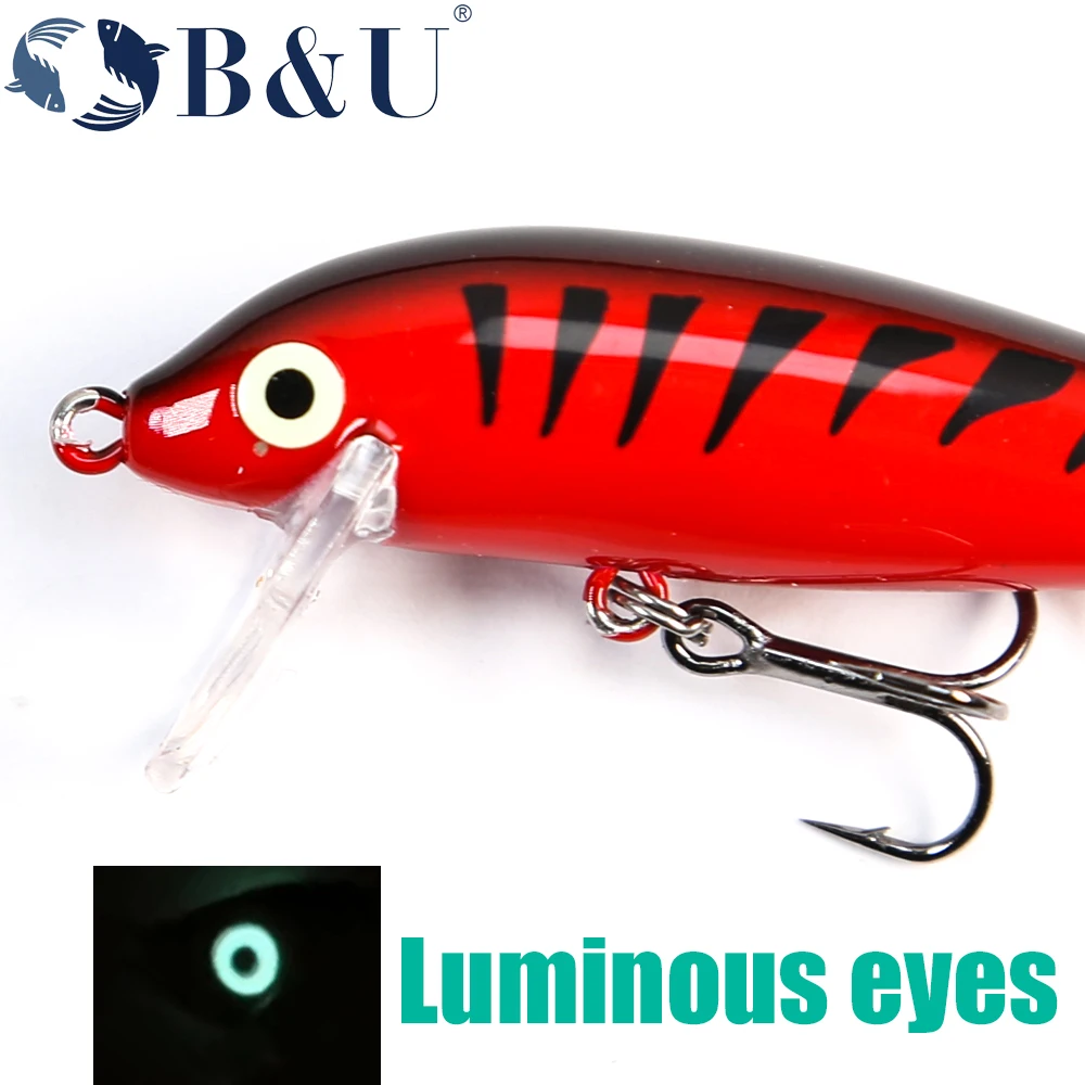 B&U 51mm 4.9g Pesca Wobbling Fishing Lure Sinking Minnow Isca Artificial Baits For Bass Perch Pike Trout