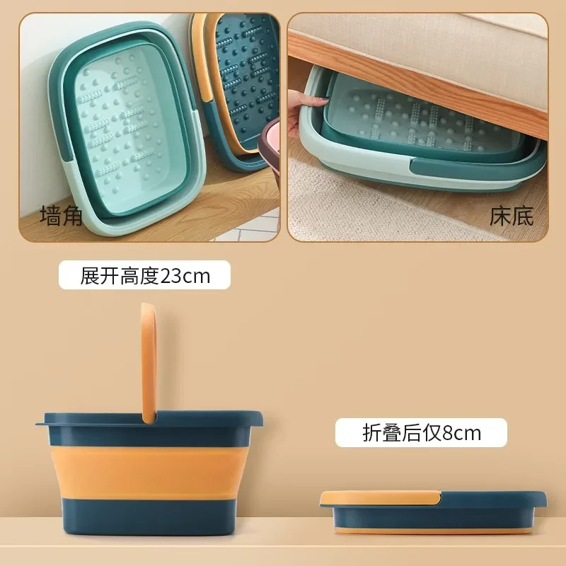 Foldable Footbath Massage Bucket Soaking Bucket Folding Basin Spa Foot Bath Household Sauna Bathtub Pedicure Bath Bathtub