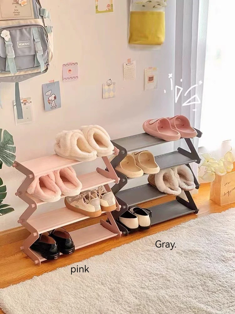 4 Tier Shoe Rack Multi Tier Foldable Shoe Organizer Rack Storage Standing  narrow slit Shoe Shelf