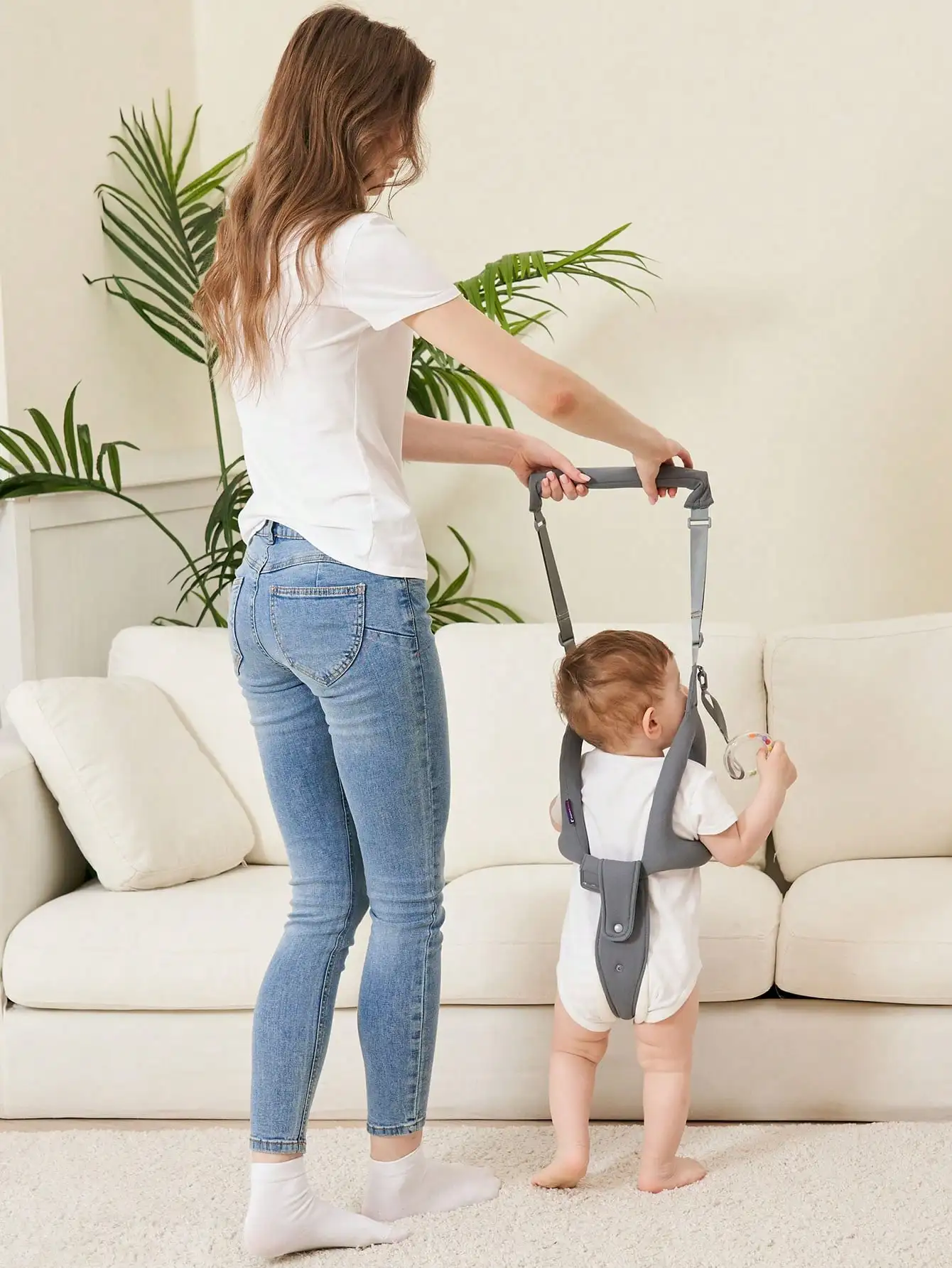 Baby Walking Harness - Handheld Kids Walker Helper - Toddler Infant Walker Harness Assistant Belt - Help Baby Walk 2