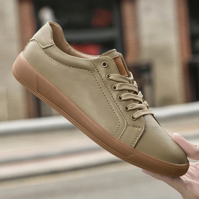 Genuine Leather Men's Shoes Business Versatile Casual Shoes Comfortable Walking Sneakers Leisure Walk Male Skateboard Footwear