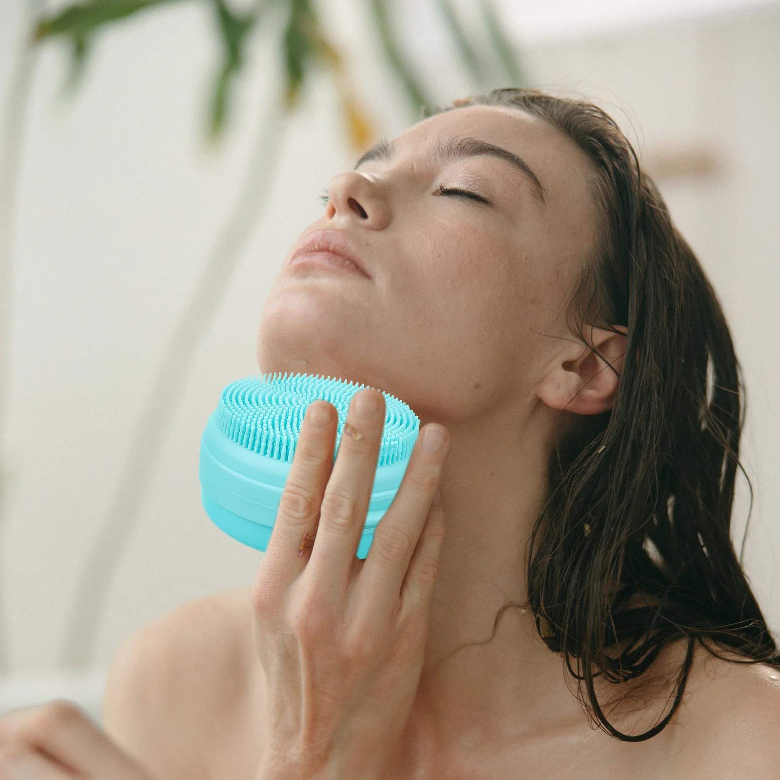 Bathing Brush Head Silicone Exfoliating Brush Scrubber Showering Brush Body Clean Scrubber Shower Gentle Massage Bath Scrubber 5