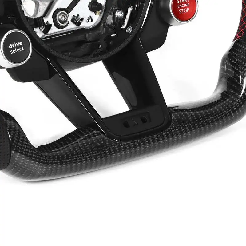 탄소 섬유 스티어링 휠 교체품, RS3 RS4 RS5 RS6 RS7 TT R8 2010-2021