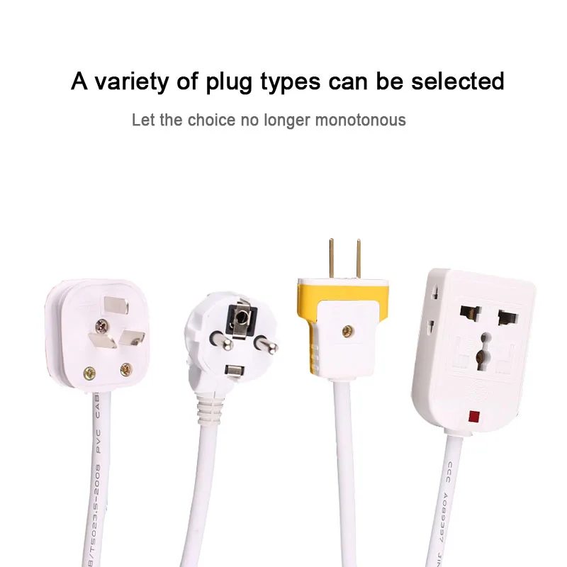 Power Strip CN EU AU Plug Multi 7 holes Universal Outlet Socket Home Electronics Extension Cord Small Socket 0.5/1.5/5/10/15/20M 4