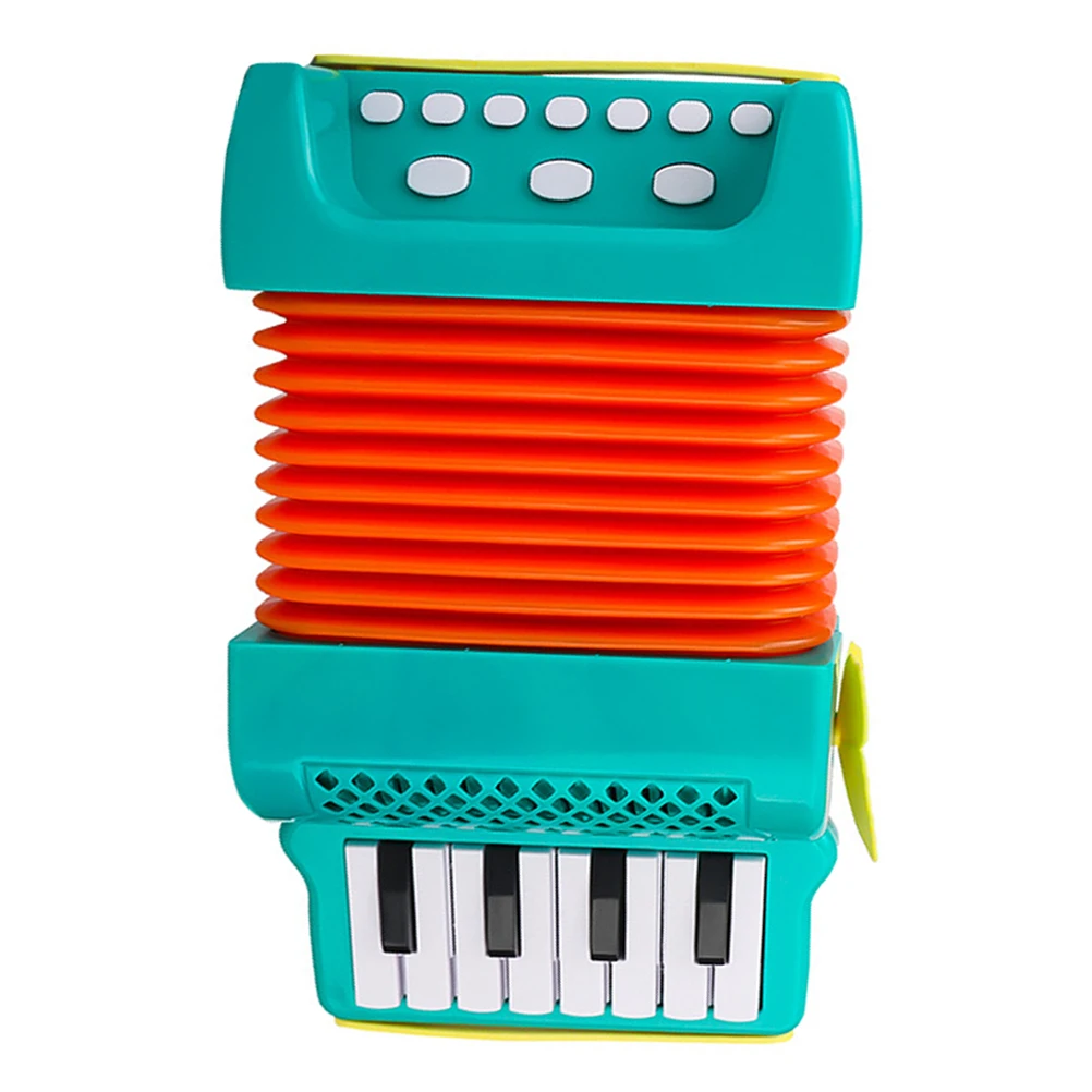 Green Kids Accordion Toy Cartoon Musical Instrument Children Music Enlightenment Grip ExerciseAccordion Kids Instrument