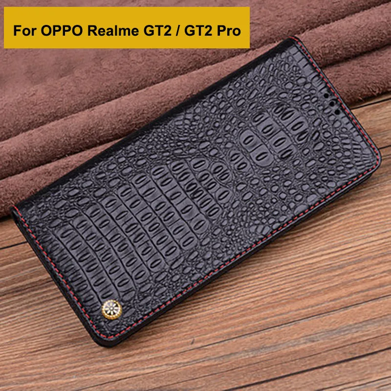 

Модный чехол-книжка для OPPO Realme GT2 Pro, чехлы из натуральной кожи, чехол для OPPO Realme GT2, задняя крышка для телефона
